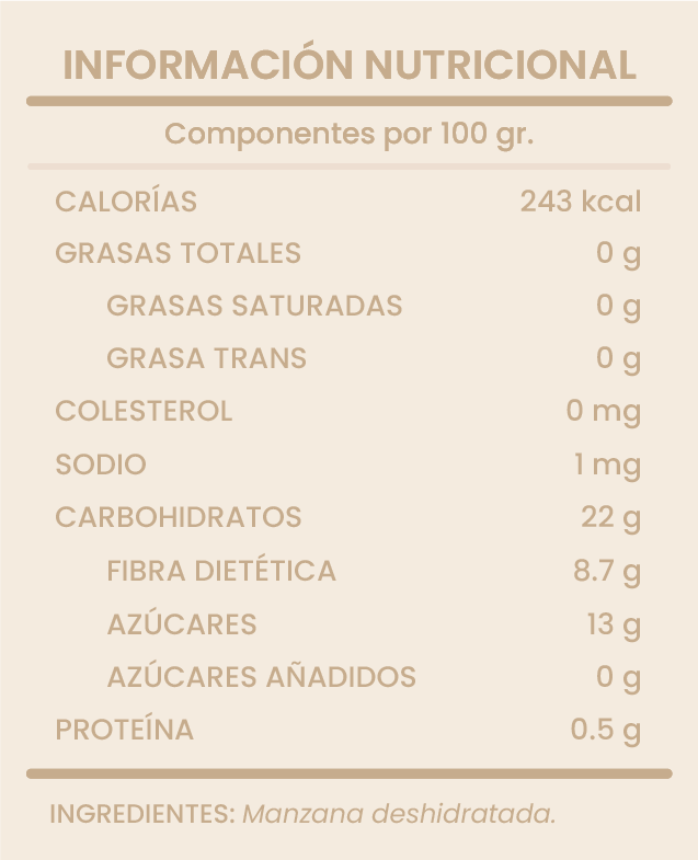 MANZANA DESHIDRATADA