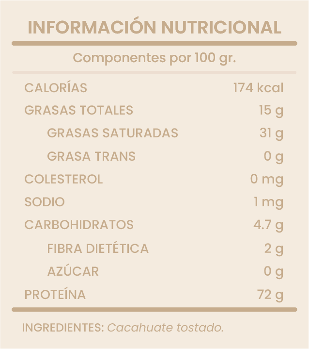 CREMA DE CACAHUATE NATURAL